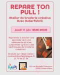 Atelier Répare ton pull avec Auberfabrik à la Blague