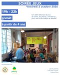 Soirée jeux aux Poussières