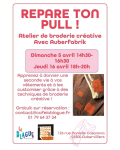 Atelier Répare ton pull avec Auberfabrik à la Blague